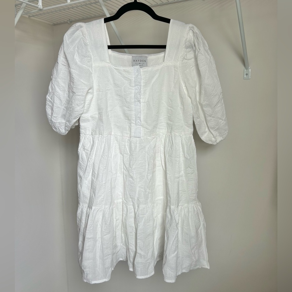 Hayden Los Angeles White Patterned Mini Dress Size Small - Picture 2 of 9